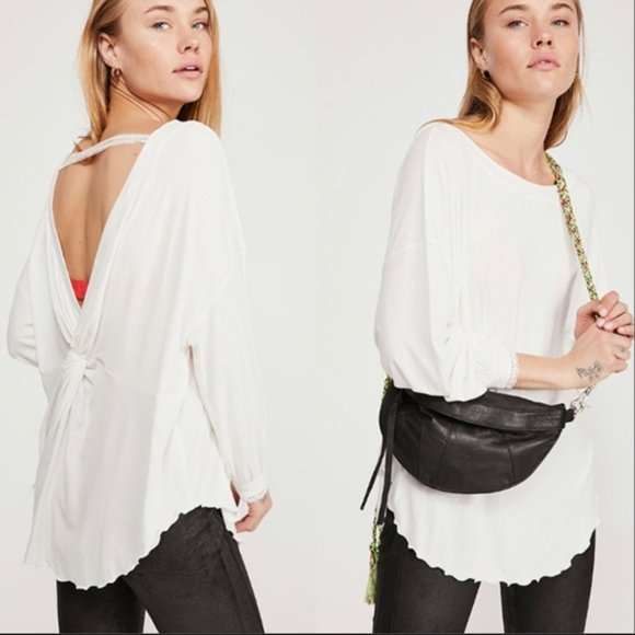 Free People Shimmy Shake Long Sleeve Top in Ivory - Picture 10 of 10